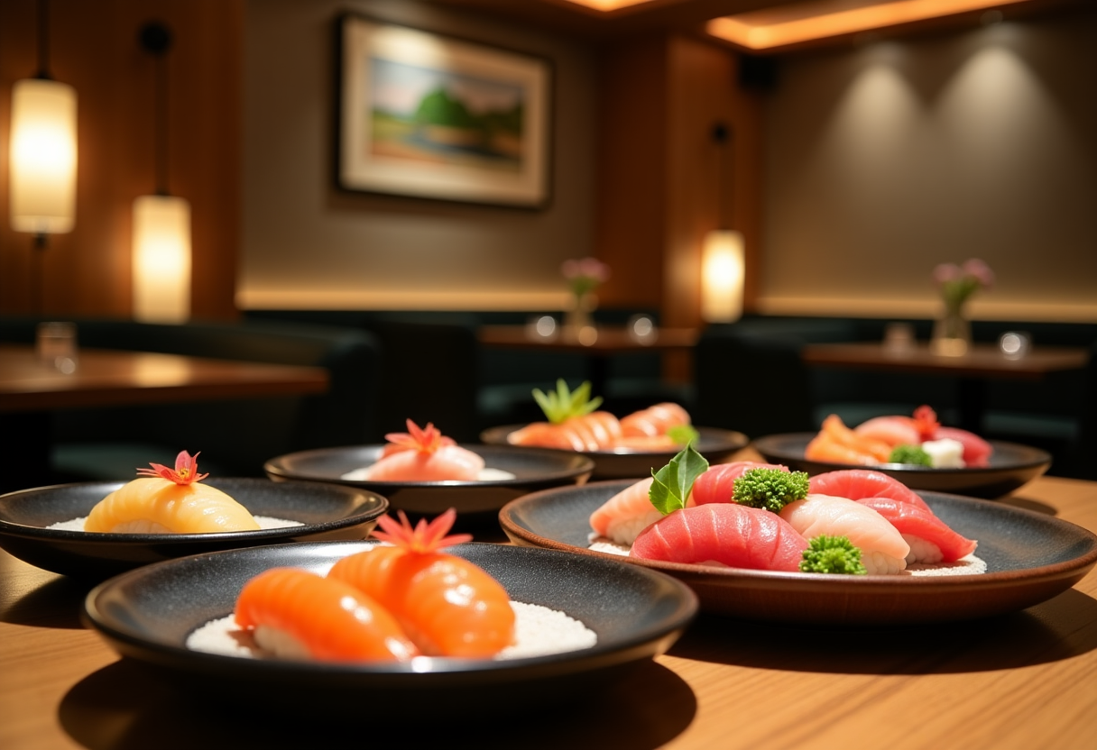 Piatto di sushi del ristorante Wasabi a Torino