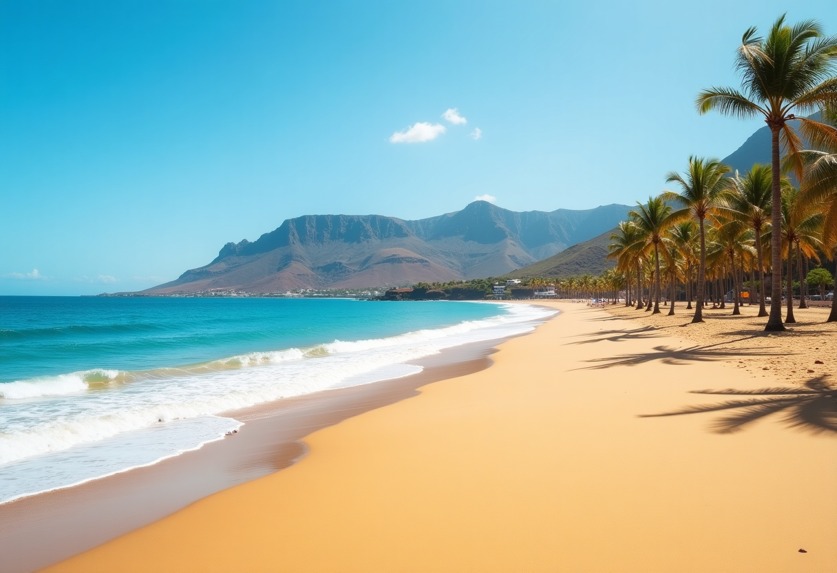 Vista panoramica delle spiagge di Gran Canaria