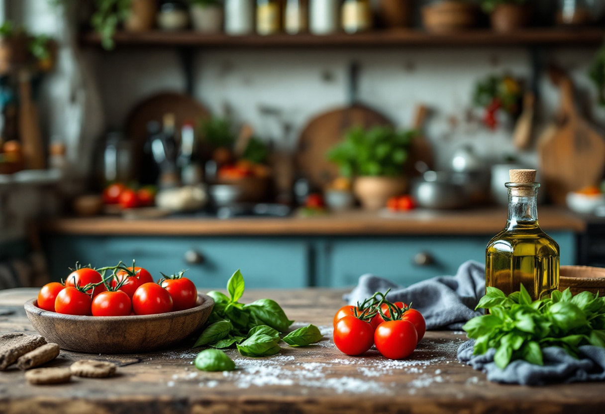 Piatto tradizionale italiano con ingredienti freschi