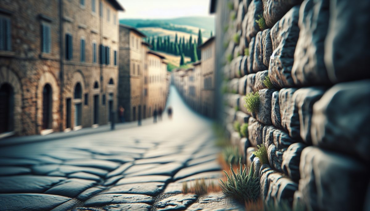 Panorama di Volterra con arte e storia toscana