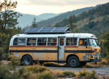 La famiglia Guillemonde in viaggio con il loro camper solare