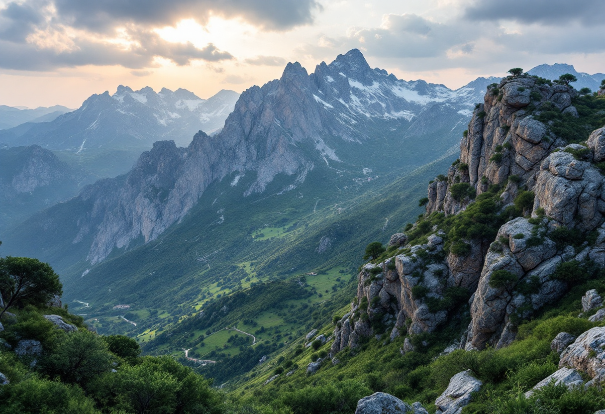 Panorama dell'Abruzzo tra mare e montagne