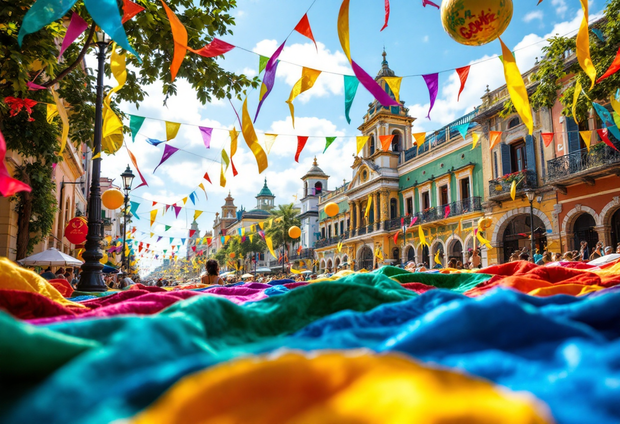 Sfilata colorata del Carnevale di Rio de Janeiro