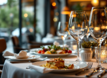 Immagine di un piatto gourmet in un ristorante stellato nel Lazio