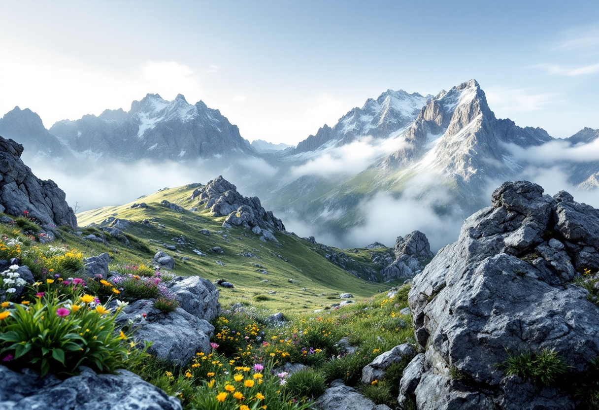 Panorama della Val Pusteria con montagne e boschi