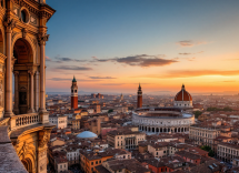 Vista romantica di Verona, la città dell'amore