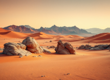 Panorama mozzafiato della Namibia con dune e fauna selvatica