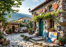 Vista panoramica di Arena Po, un borgo ricco di arte e storia