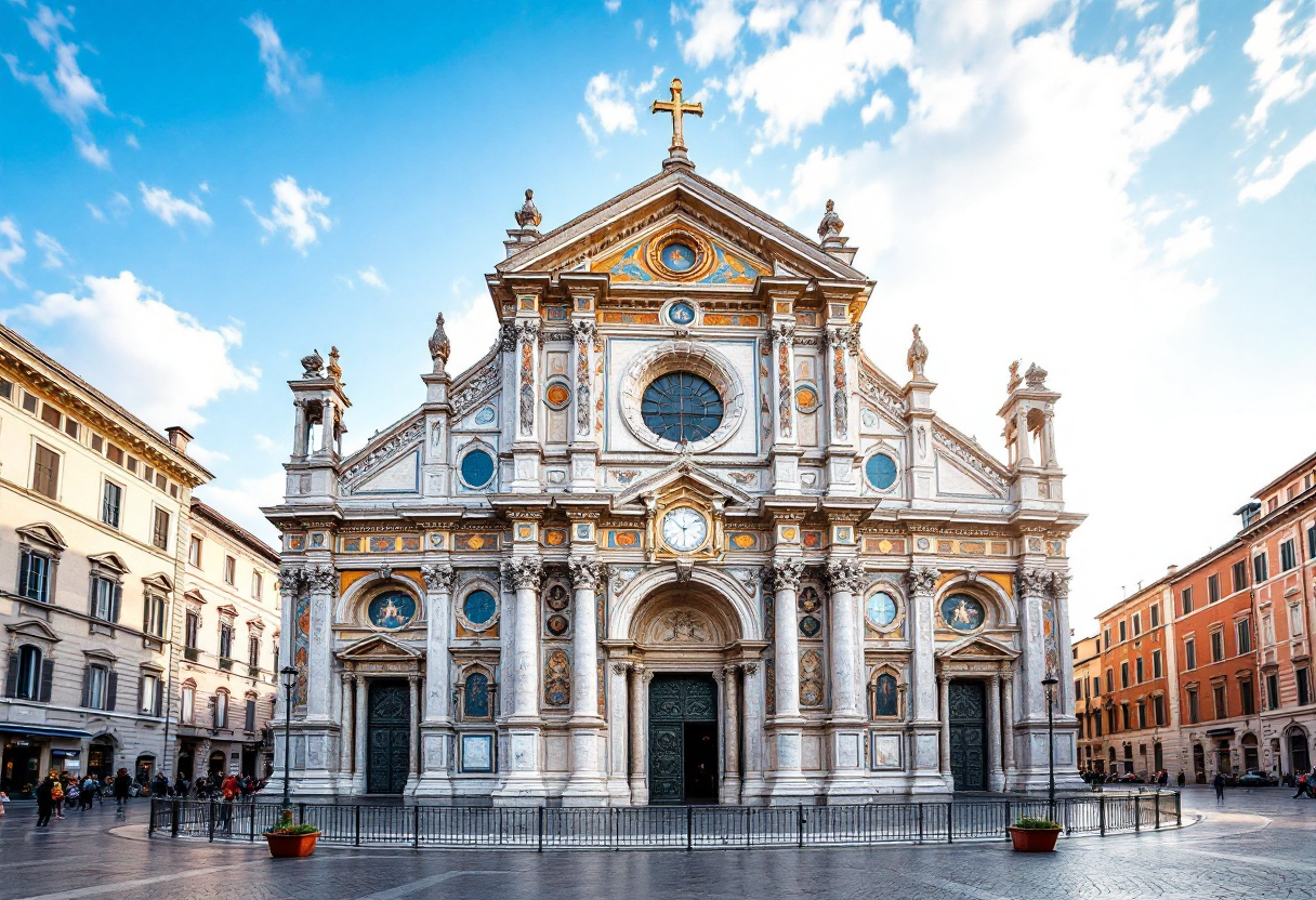 Vista della Basilica di Santa Maria Maggiore a Roma