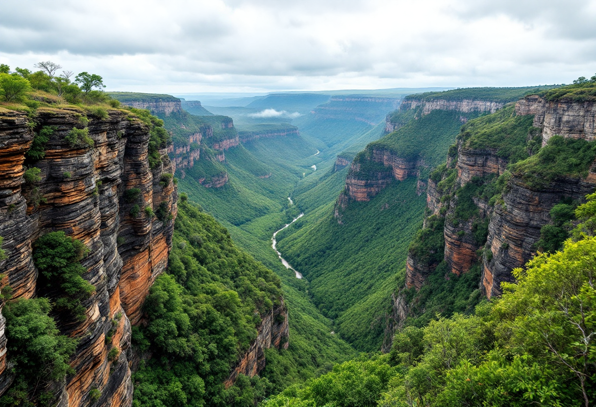 Vista panoramica del Blyde River Canyon in Sudafrica