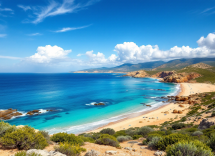 Vista panoramica di Capo Pecora in Sardegna