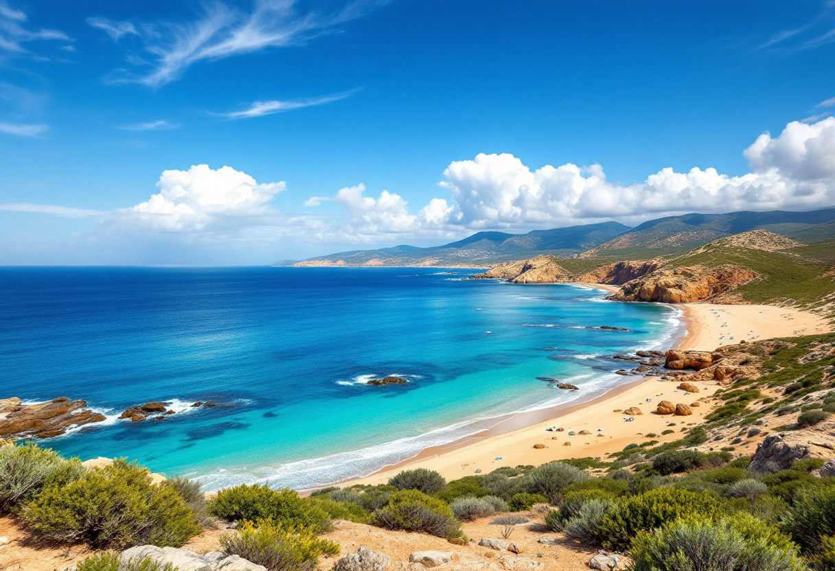 Vista panoramica di Capo Pecora in Sardegna