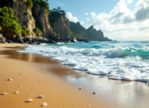 Vista panoramica della spiaggia Coccia di Morto