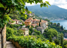 Vista panoramica di Corniglia, uno dei borghi delle Cinque Terre