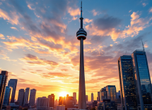 Vista panoramica di Toronto con grattacieli e cultura vibrante