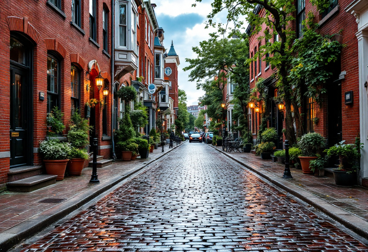 Vista panoramica del quartiere storico di Gastown a Vancouver