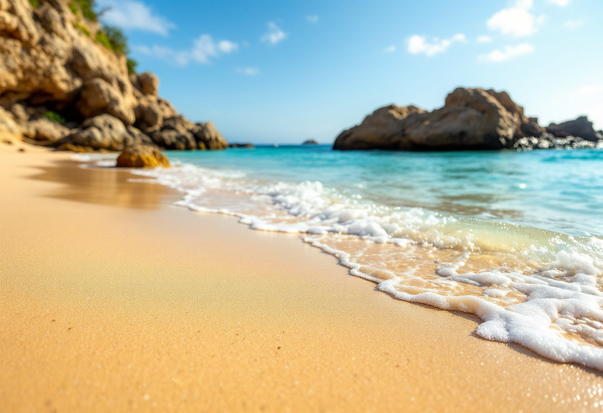 Panorama di Lampedusa con spiagge e mare cristallino
