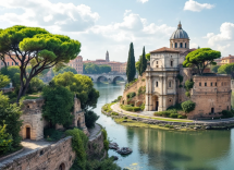 Mappa dell'isola Tiberina a Roma per visitatori