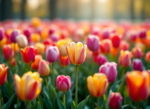 Tulipani colorati nel giardino di Keukenhof