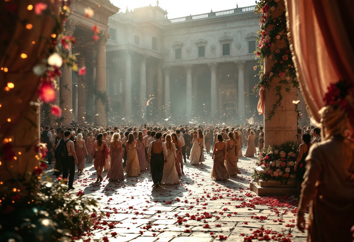 Celebrazione del Natale di Roma con tradizioni storiche