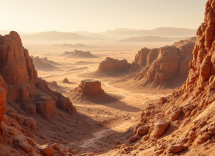 Vista aerea dell'Occhio del Sahara nel deserto