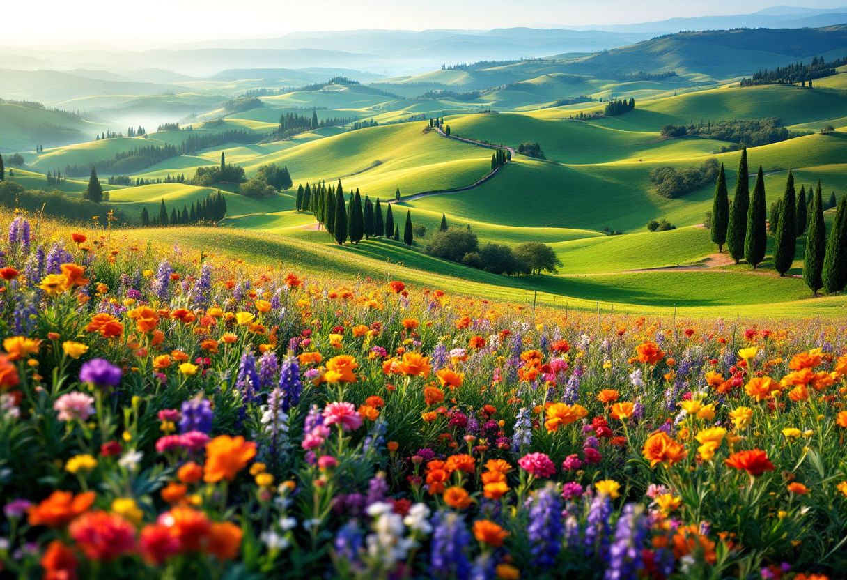 Paesaggi naturali e culturali dell'Italia a maggio