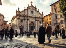 Processione del Venerdì Santo in una città italiana