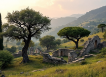 Panorama della città etrusca di Veio, antica e affascinante