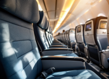 Due viaggiatori seduti vicini su un aereo